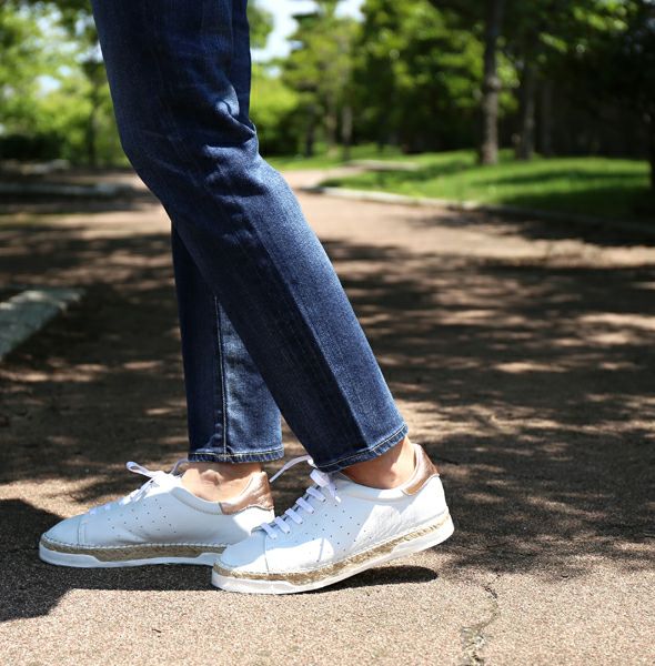 CANAL ST MARTIN(カナルセントマーティン/カナルサンマルタン) レザー エスパドリーユ ローカット スニーカー BASKET ESPADRILLE LANCRY FIRST Blanc/Argent(BLAR)