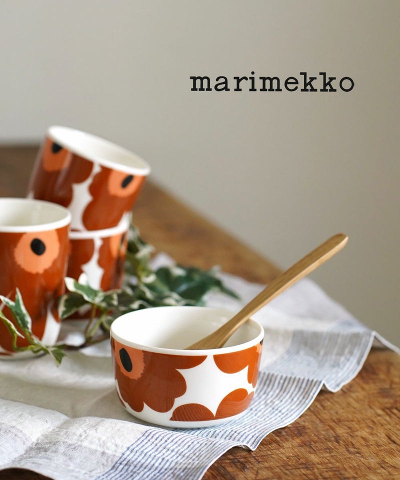 marimekko(マリメッコ) ウニッコ柄 ボウル 食器 UNIKKO BOWL 2.5 DL ホワイト×YEL×ブラウン(56)