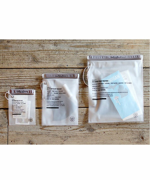 POST GENERAL(ポストジェネラル) マジックテープ付き 防水バッグ PVC 収納袋 小物入れ THE WATERPROOF BAG S -PACK3-（3枚目）