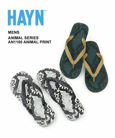 HAYN(ハイアン) メンズ アニマルプリント ビーチサンダル PRINT SERIES AN1100 ANIMAL PRINT