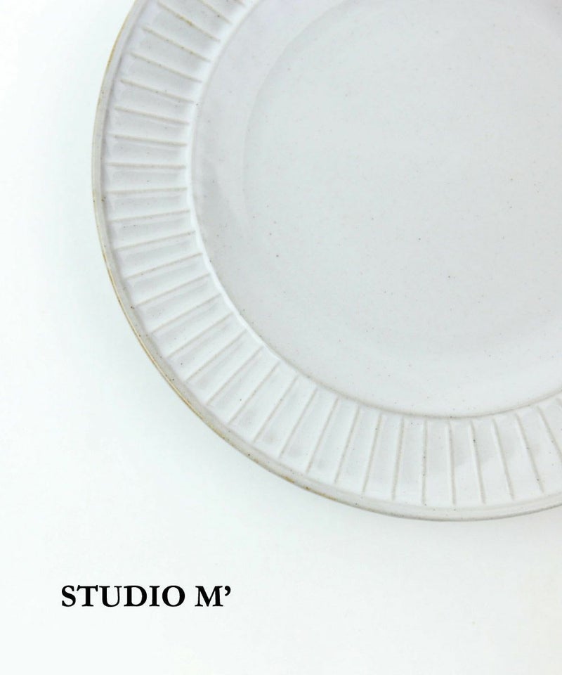 studio m'(スタジオ エム) 陶器 プレート お皿 グリーズ 170プレート ホワイト(WHT)