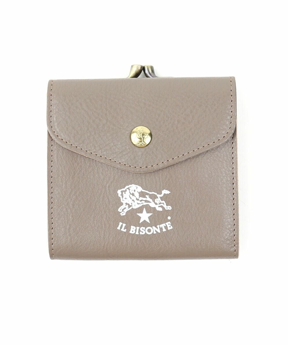 IL BISONTE(イルビゾンテ)日本限定 レザー ホワイトロゴ 二つ折り財布