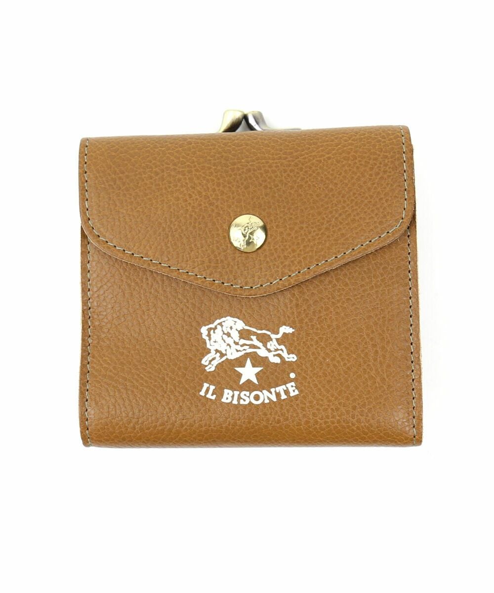 IL BISONTE(イルビゾンテ)日本限定 レザー ホワイトロゴ 二つ折り財布
