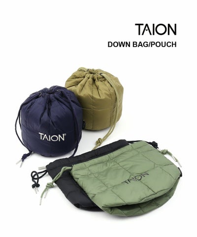 TAION(タイオン) ドローストリング ダウンバッグ 巾着バッグ ポーチ