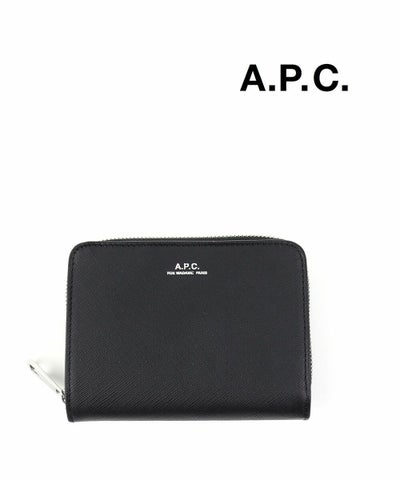 A.P.C.(アー・ペー・セー) カーフスキンレザー コンパクトウォレット ミニ財布 二つ折り財布 COMPACT EMMANUEL