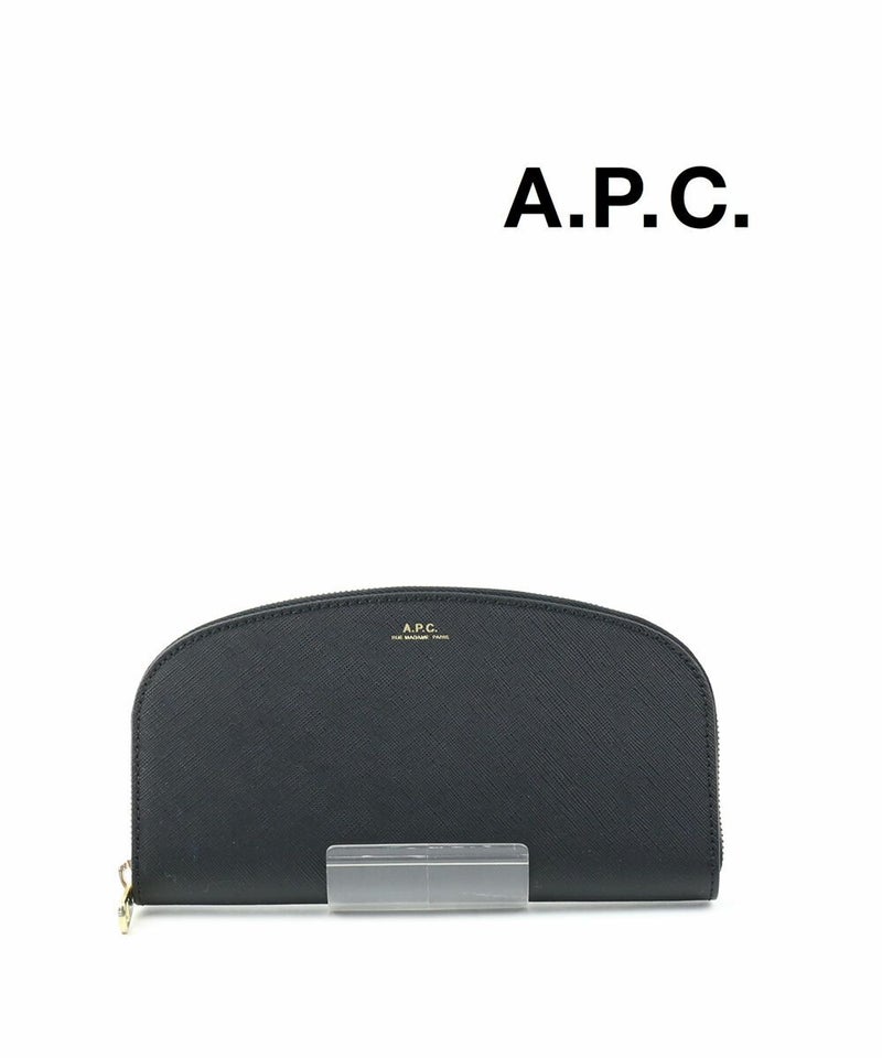 A.P.C.(アー・ペー・セー) カーフスキンレザー 長財布 ロングウォレット Demi-Lune ブラック(99)