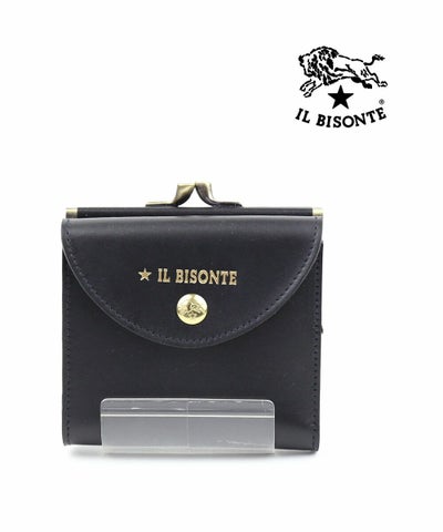 IL BISONTE(イルビゾンテ)日本限定 レザー パイソン柄型押し 二つ折り 
