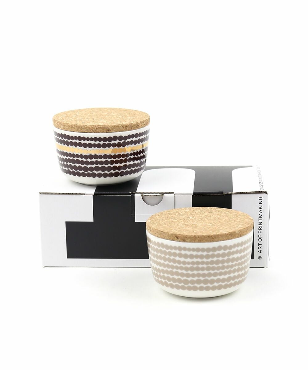 marimekko(マリメッコ)シイルトラプータルハ柄 蓋付き ボウルセット 2