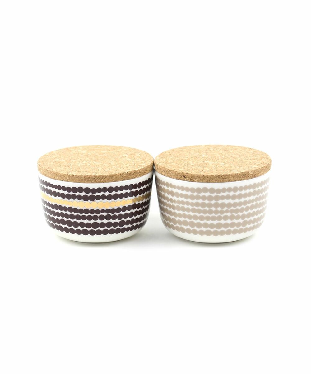 marimekko(マリメッコ)シイルトラプータルハ柄 蓋付き ボウルセット 2