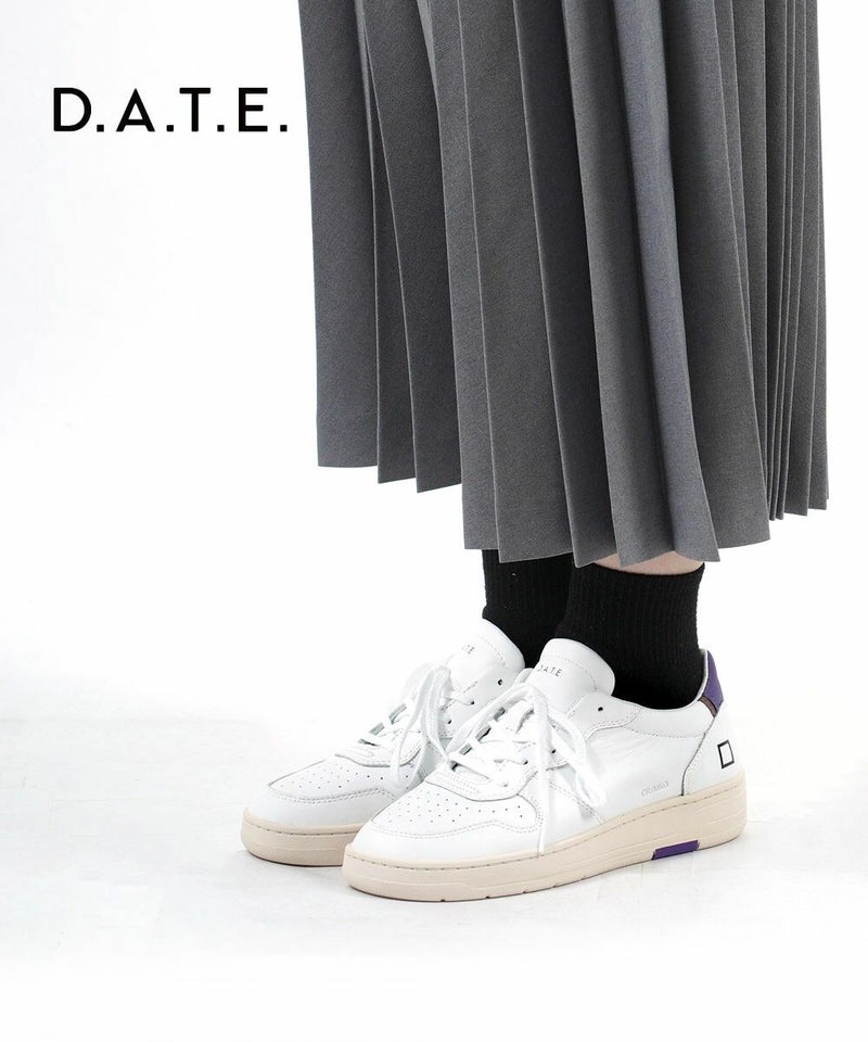 D.A.T.E.(デイト) ローカット スニーカー シューズ 靴 COURT コート WHITE/PURPLE(WHPU)