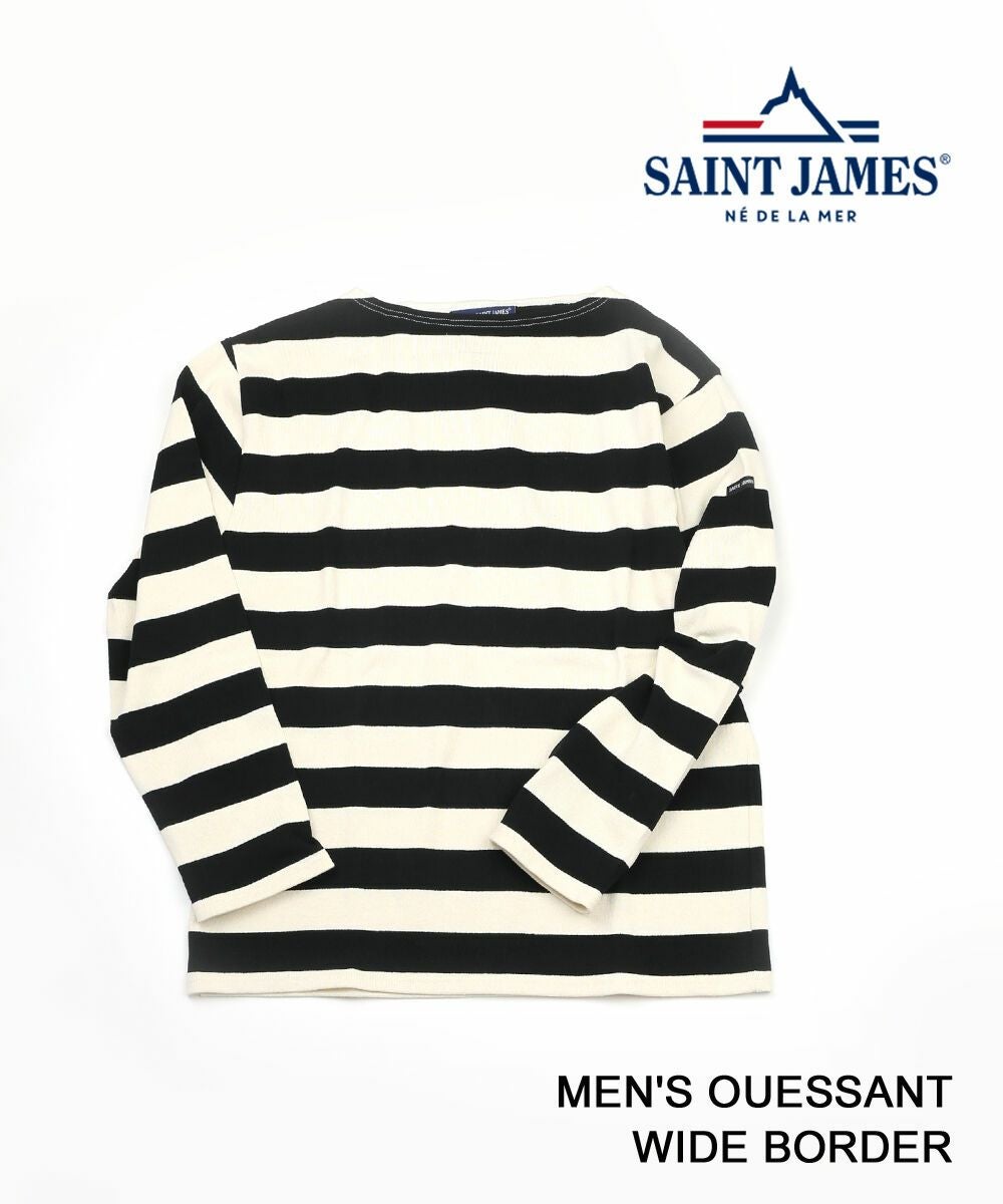 SAINT JAMES(セントジェームス)メンズ コットン ワイドボーダー ボート