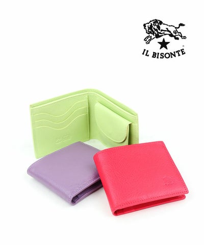 IL BISONTE(イルビゾンテ) レザー 二つ折り 財布 コンパクトウォレット