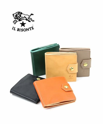 IL BISONTE(イルビゾンテ) レザー ベルト付き 二つ折り財布 ウォレット