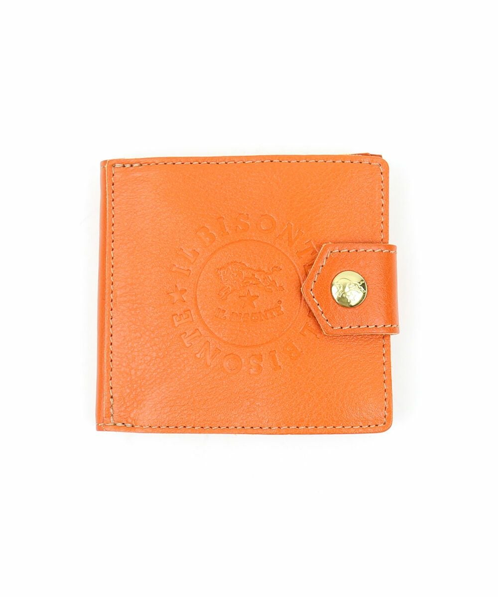 IL BISONTE(イルビゾンテ)レザー ビッグロゴ型押し 二つ折り財布