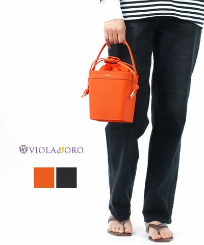 VIOLAd'ORO(ヴィオラドーロ) イタリアンスプリットレザー 2WAY バケットバッグ ポシェット ショルダーバッグ SARA