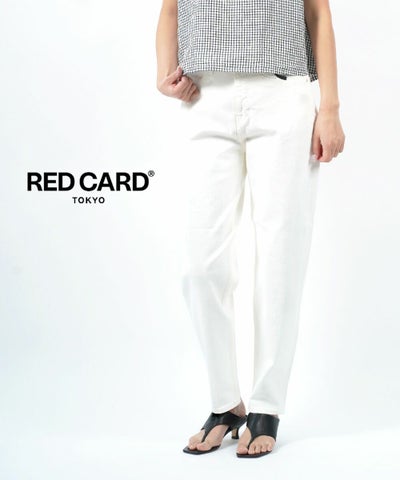 RED CARD TOKYO(レッドカード トーキョー) コットンストレッチ テーパード ロールアップ ホワイトデニム パンツ ジーンズ Beth ベス