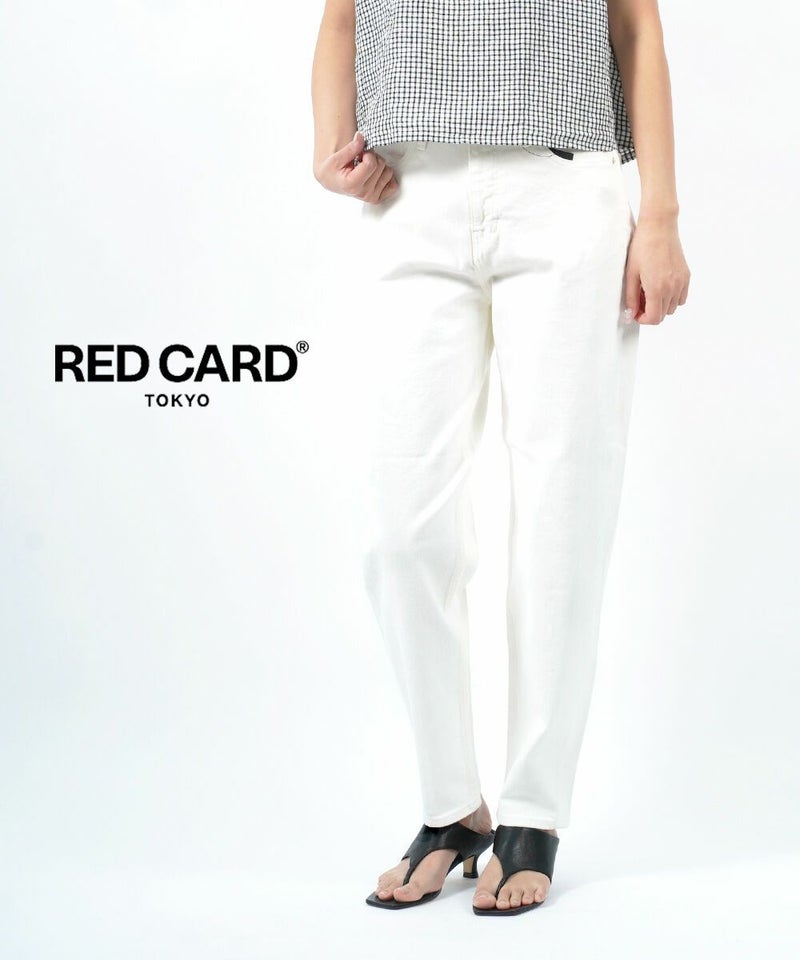 RED CARD TOKYO(レッドカード トーキョー) コットンストレッチ テーパード ロールアップ ホワイトデニム パンツ ジーンズ Beth ベス WHITE(WHT)