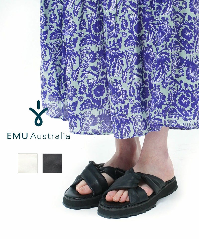 EMU Australia(エミュ オーストラリア) 厚底 シャークソールサンダル Silky ココナッツ(COC)