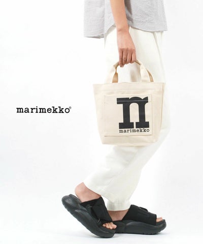marimekko(マリメッコ) コットンキャンバス 舟形 トートバッグ MONO MINI TOTE SOLID