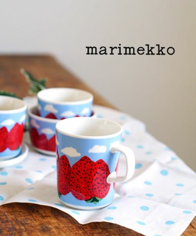 marimekko(マリメッコ) マンシッカヴオレット イチゴの山 マグカップ コーヒーカップ コップ 250ml MANSIKKAVUORET MUG 2.5DL