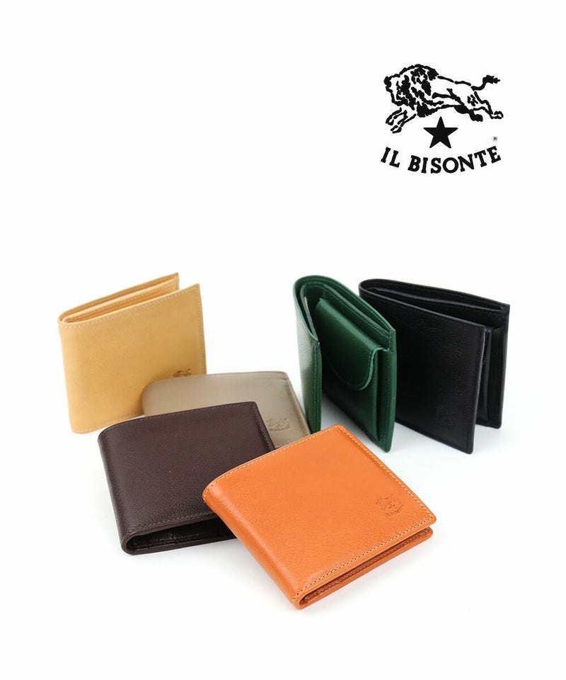 IL BISONTE(イルビゾンテ) レザー 二つ折り 財布 コンパクトウォレット ミドルグレー(18)