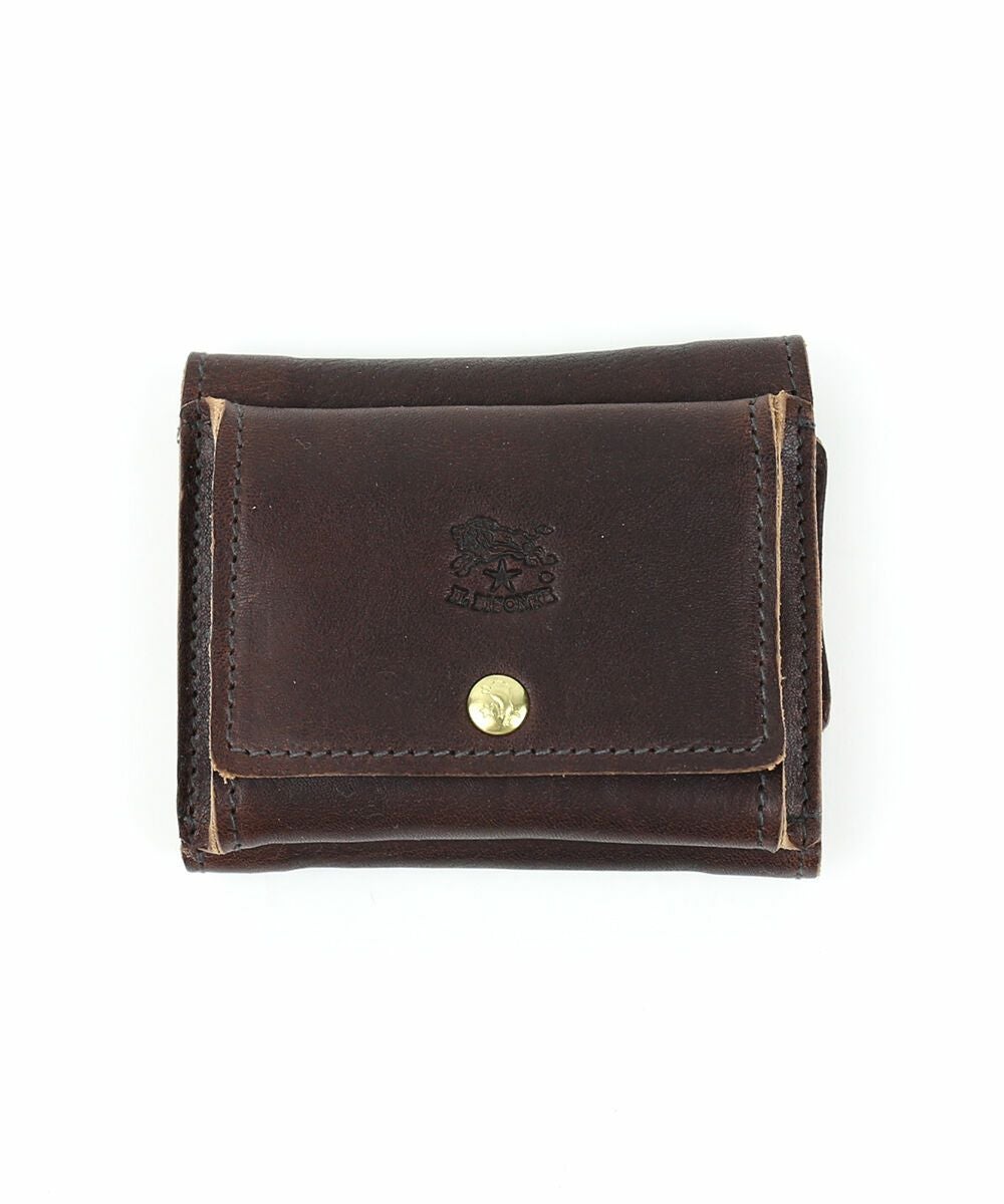 イルビゾンテ　トリフォルドウォレット　三つ折り財布 ティールブルー IL BISONTE(イルビゾンテ)ヴィンテージレザー 三つ折り財布 トリフォ