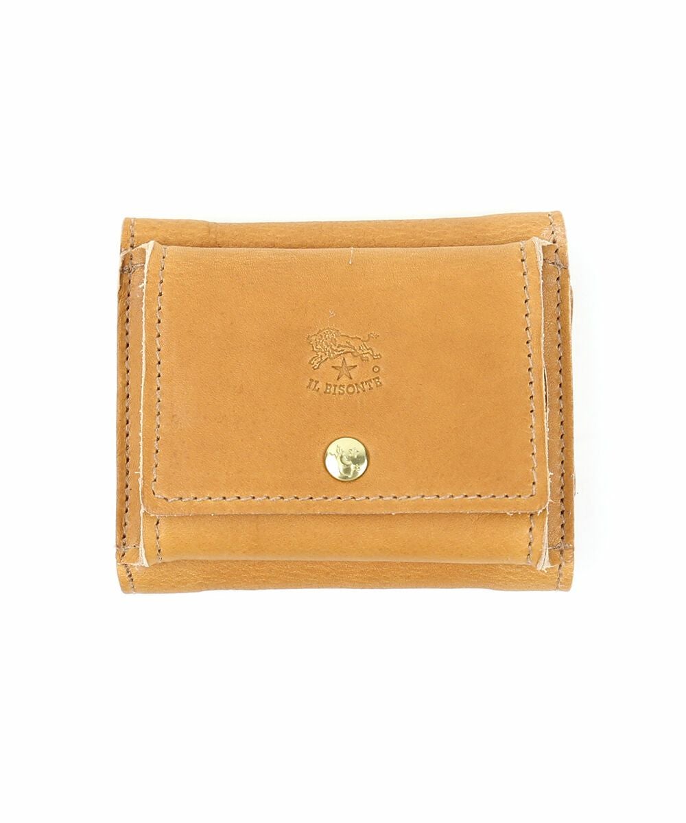 イルビゾンテ　トリフォルドウォレット　三つ折り財布 ティールブルー IL BISONTE(イルビゾンテ)ヴィンテージレザー 三つ折り財布 トリフォ