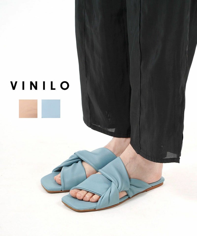 VINILO(ヴィニーロ) レザー フラットサンダル SAROBRENA(SAR)