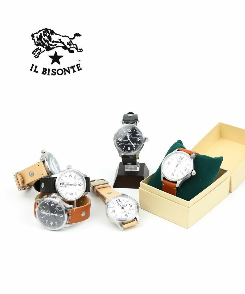 IL BISONTE(イルビゾンテ) メンズ レディース 腕時計 L ホワイト×ヌメ(90-20)