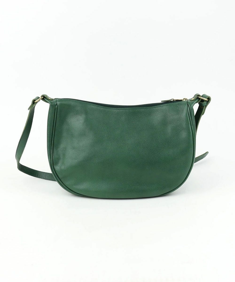 IL BISONTE（イルビゾンテ）レザーバッグ Green IL BISONTE(イルビゾンテ)レザー 半月型 ショルダーバッグ L | BLEU