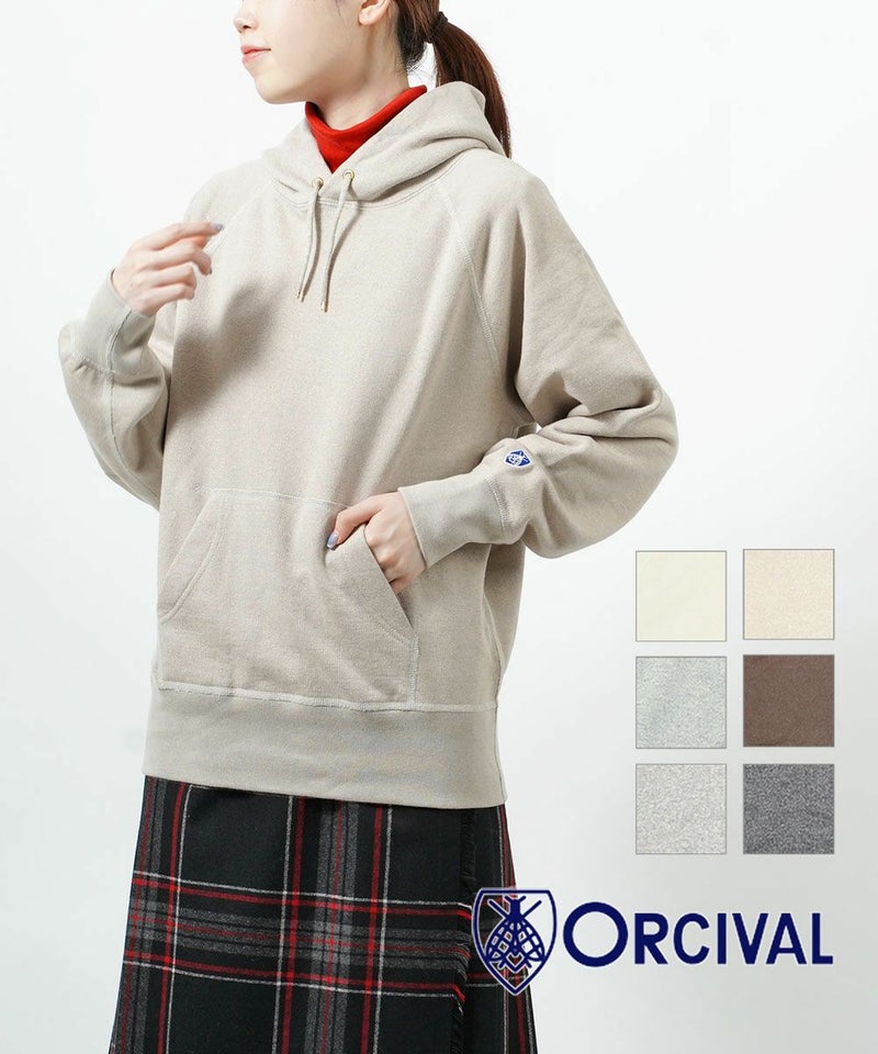 ORCIVAL(オーチバル・オーシバル) スウェットパーカー プルオーバーパーカー フレンチテリー ECRU(ECR)