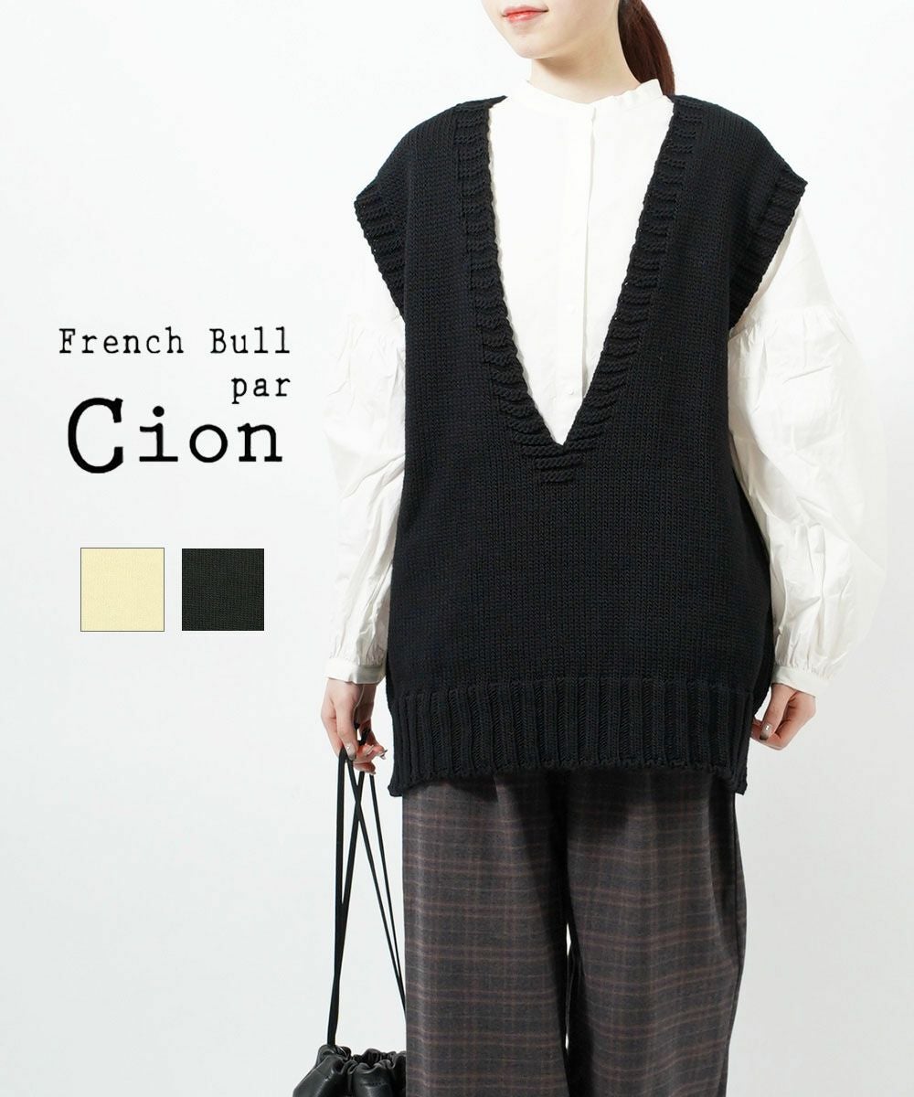 Oldderby Knitwear  Vネックニットプルオーバー Oldderby Knitwear(オールドダービーニットウェア)Vネックケーブル