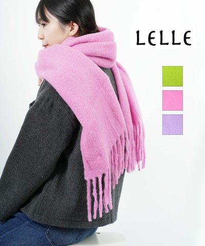 LELLE(レレ) 大判 フリンジマフラー