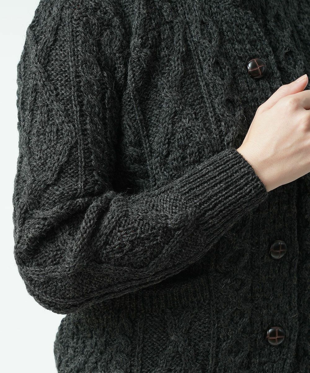 ももかん　アランウーレンミルズ　アランニットカーディガン aran WOOLLEN MILLS（アランウーレンミルズ） カーディガン アラン模様