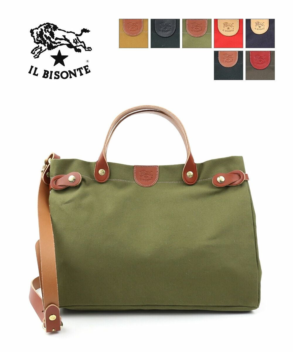 IL BISONTE(イルビゾンテ)コットンキャンバス トートバッグ | BLEU