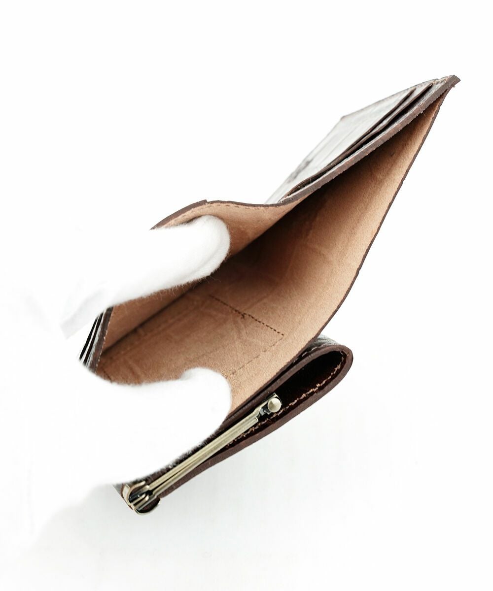 IL BISONTE(イルビゾンテ)クロコ型押しレザー がま口財布 | BLEU COMME