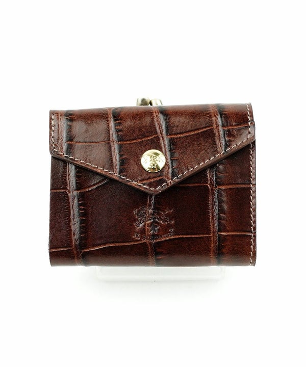 IL BISONTE(イルビゾンテ)クロコ型押しレザー がま口財布 | BLEU COMME 