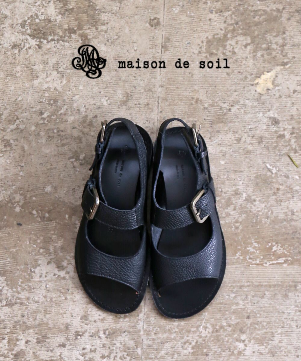 maison de SOIL(メゾン ド ソイル)レザー ストラップサンダル PLAIN