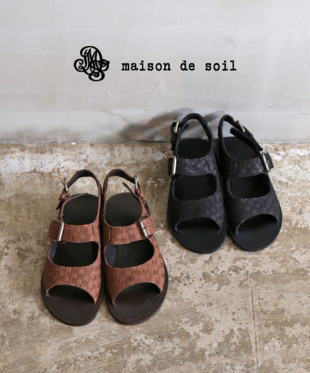 maison de SOIL(メゾン ド ソイル)レザー ストラップサンダル PLAIN