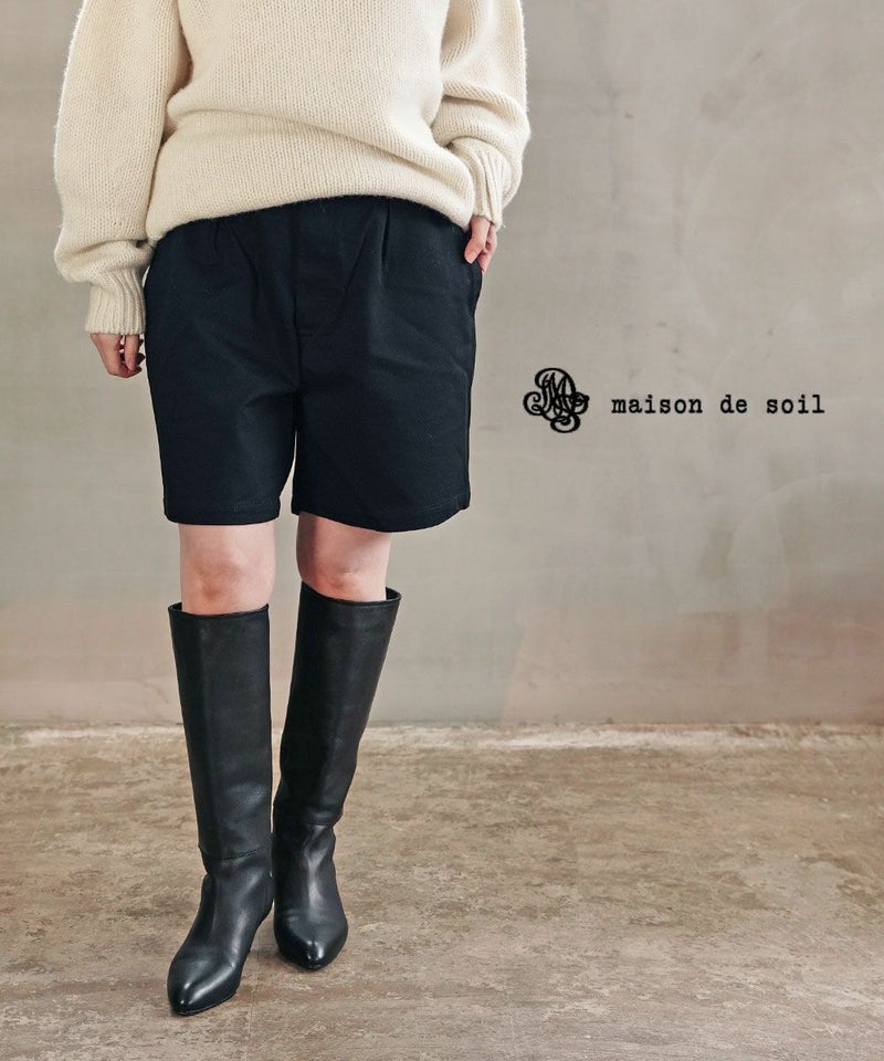 maison de SOIL(メゾン ド ソイル) コットン ショートパンツ BLACK(990)
