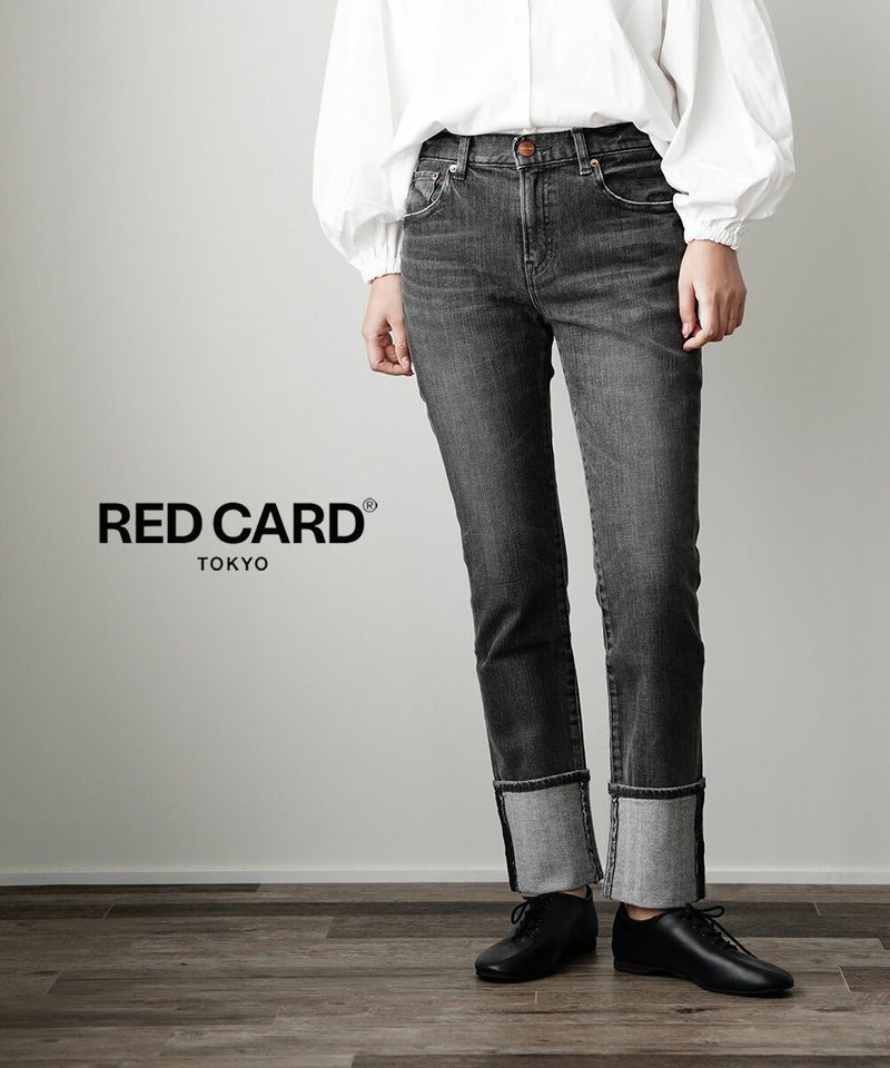 RED CARD(レッドカード) コットンストレッチ ロールアップデニムパンツ ジーンズ Liberty Roll Up akira-Amber(AKA)