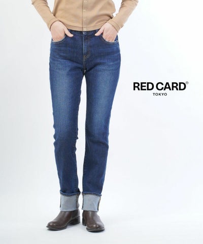 RED CARD(レッドカード) コットン ストレッチデニム ミッドライズ デニムパンツ ジーンズ Liberty Roll Up リバティロールアップ