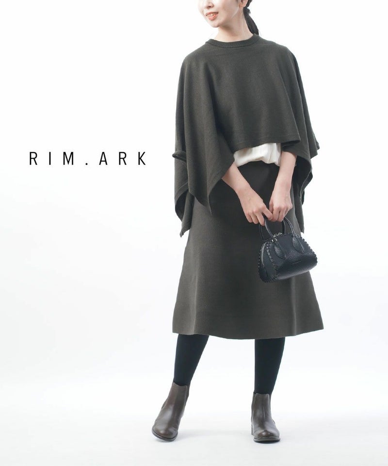 RIM.ARK(リムアーク) ニット レイヤードワンピース 3Piece knit OP カーキ(150)