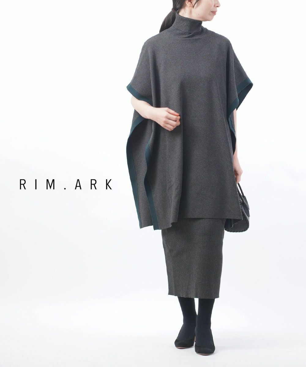 rim ark ワンピース RIM.ARK(リムアーク) レイヤード風 配色 ロングワンピース レイヤード