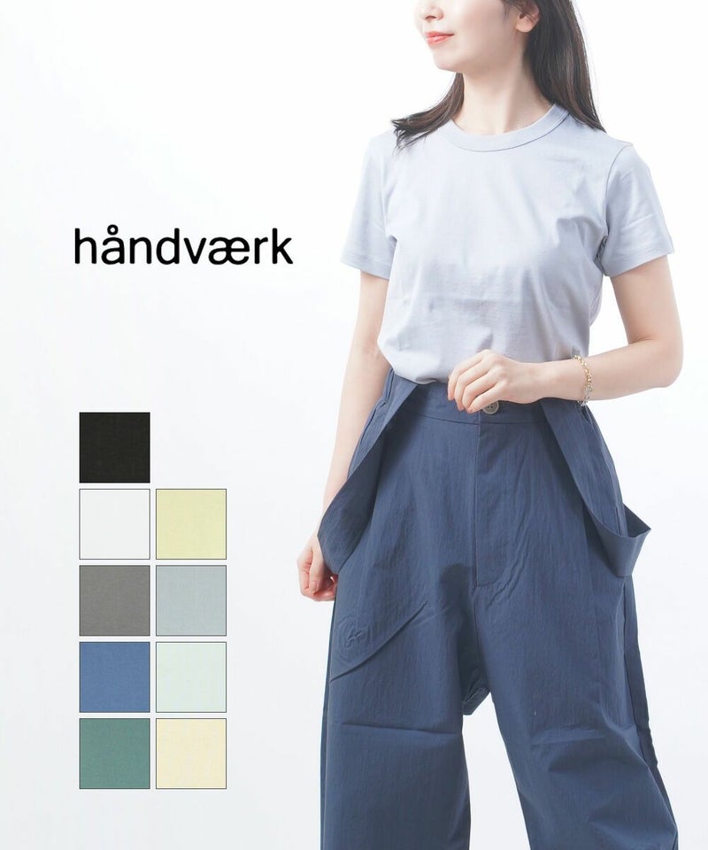 handvaerk(ハンドバーク) マイクロTシャツ 60/2 MICRO T-SHIRT BLACK(BLK)