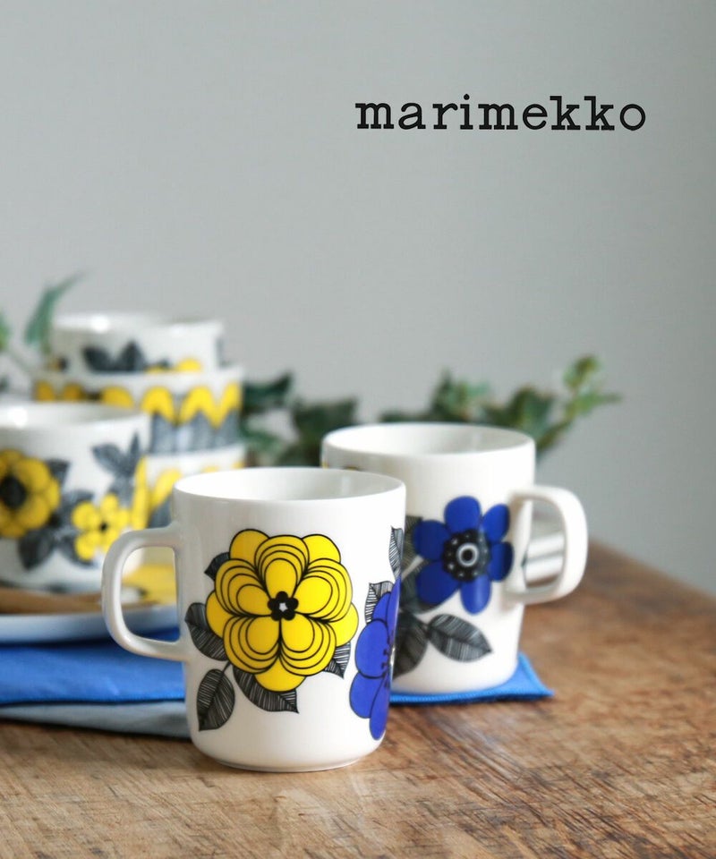 marimekko(マリメッコ) KESTIT MUG 2.5DL WHT×Lイエロー×Rブルー(55)