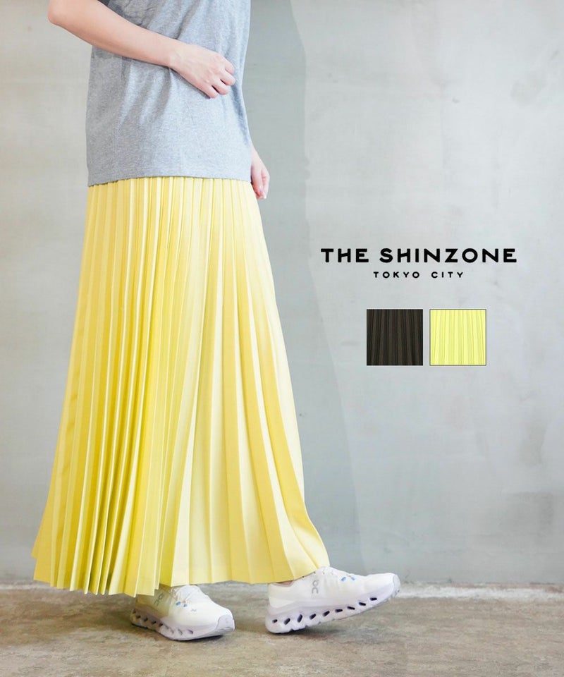 THE SHINZONE(ザ シンゾーン) PLEATS SKIRT BROWN(48)