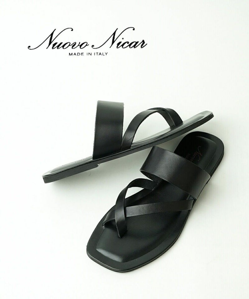 Nuovo Nicar(ヌオヴォ ニカール) クロスストラップサンダル BLACK(BLK)
