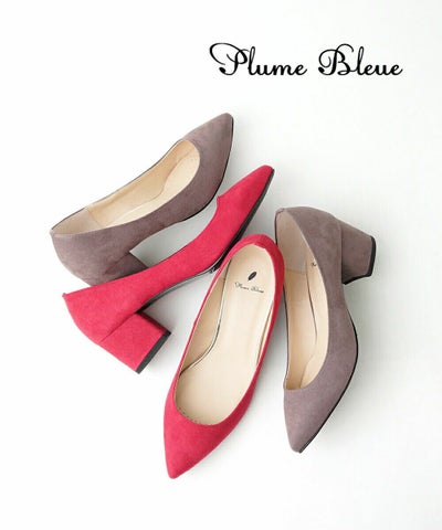 Plume Bleue(プリュムブルー) チャンキーヒールパンプス