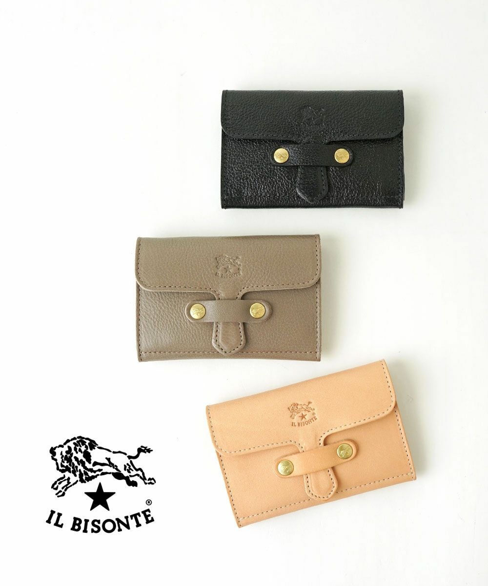 IL BISONTE(イルビゾンテ)レザー フラップ カードケース 名刺入れ